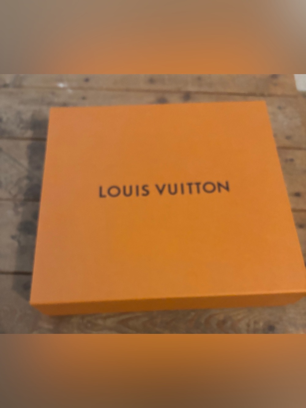 Louis Vuitton Empty Magnetic Gift Box + Ribbon | Orange & Blue Packaging